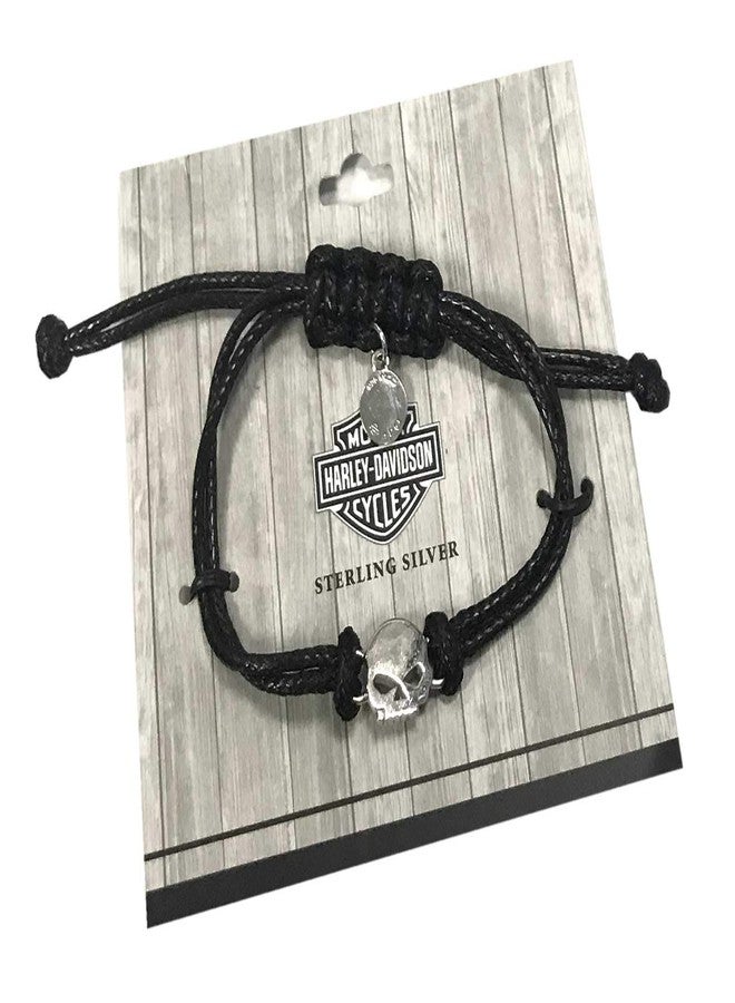 HARLEY DAVIDSON Harley-Davidson Women's Willie G Skull Wax Adjustable Cord Bracelet HDB0416 - Image 3